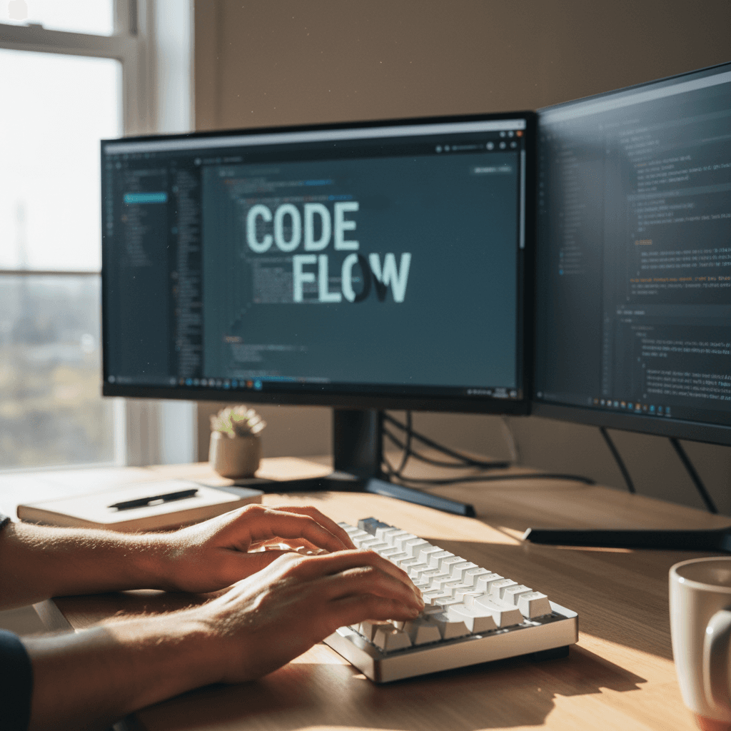 Desenvolvedor trabalhando em software personalizado